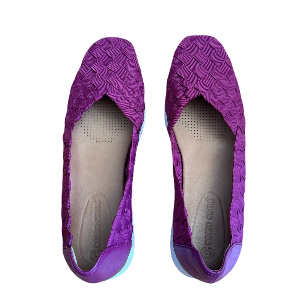 CORSO COMO Illana Elastic Wedge Sneaker - Acai Berry Size 8M